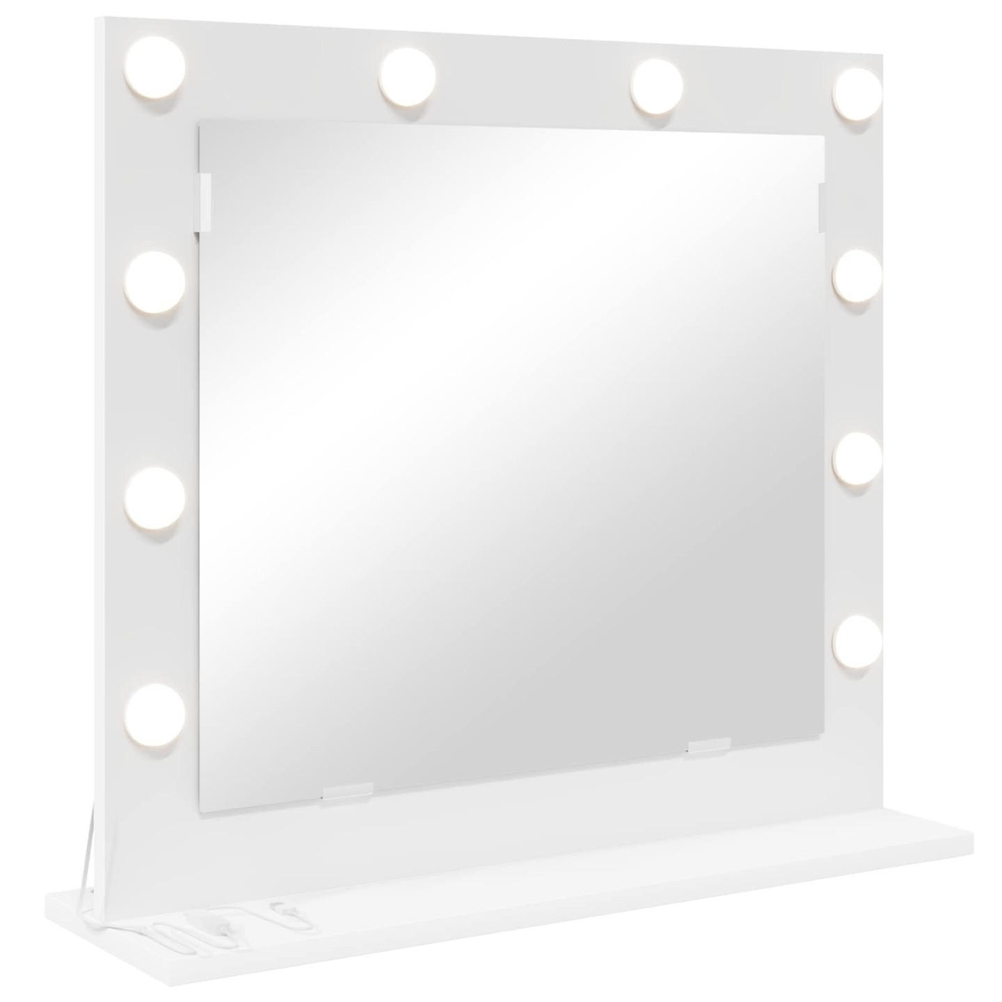 Miroir de vanité Blanc 60 x 55 x 18 cm Verre et bois composite