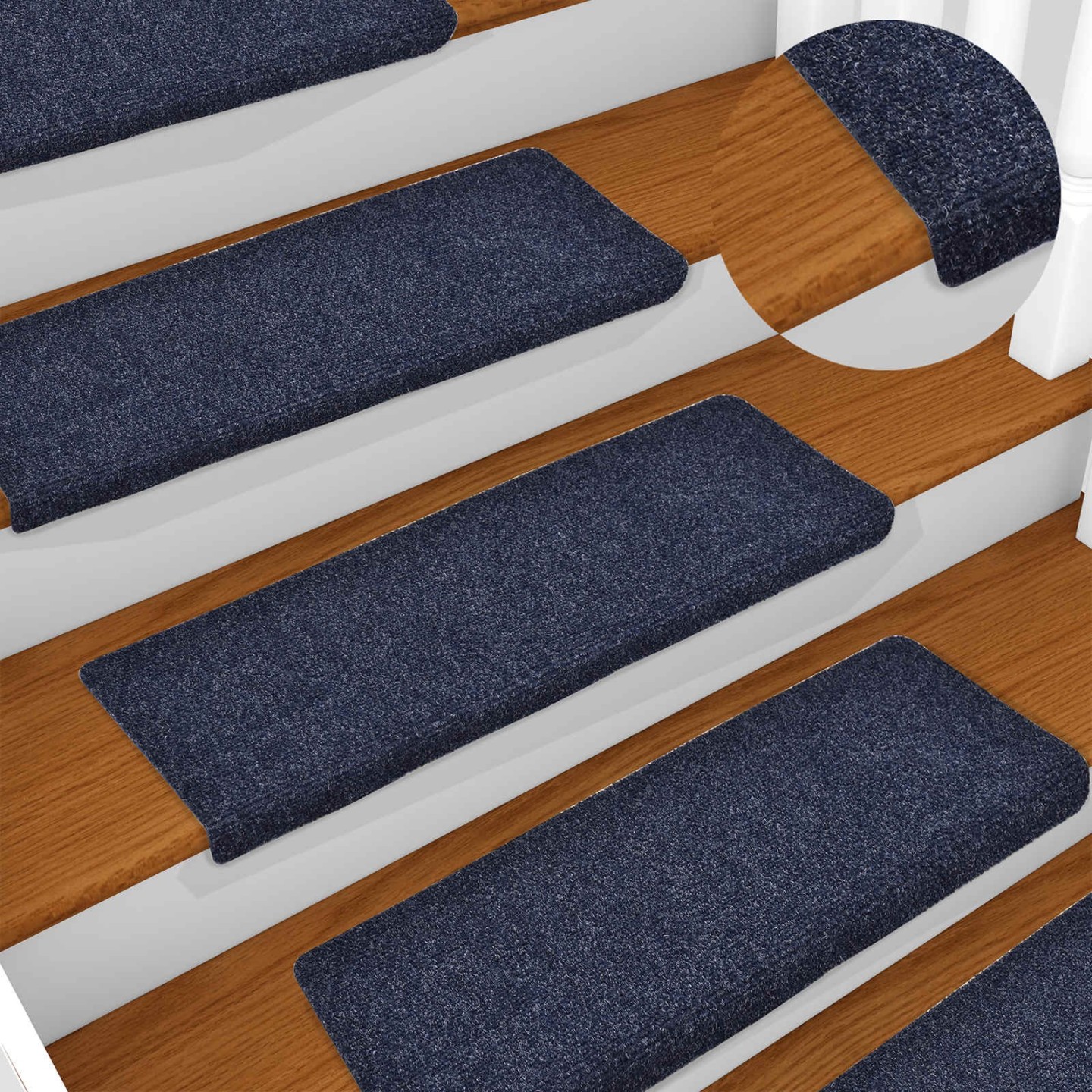 Tapis d'escalier autocollants 10 pièces 65x21x4 cm anthracite