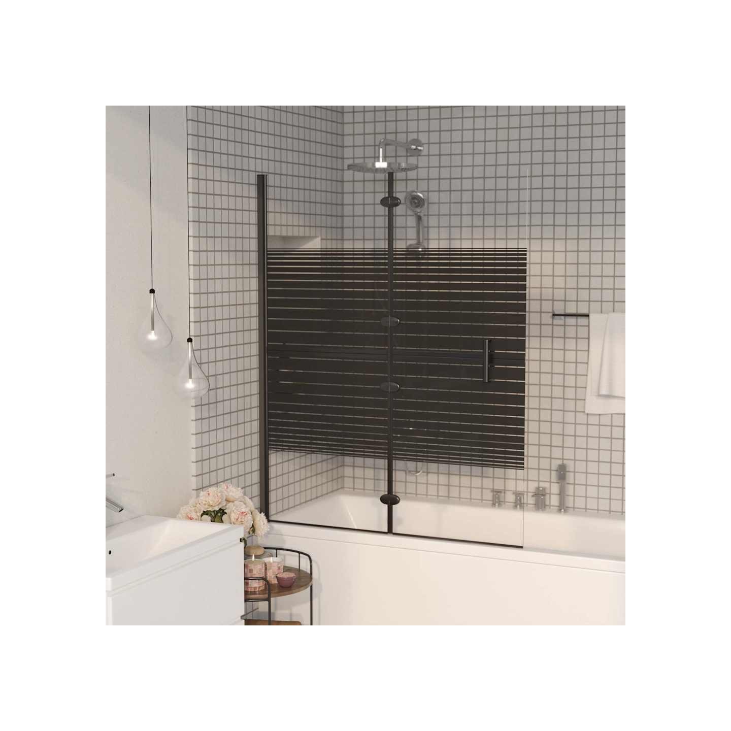 Cabine de douche pliable ESG 100x140 cm Noir