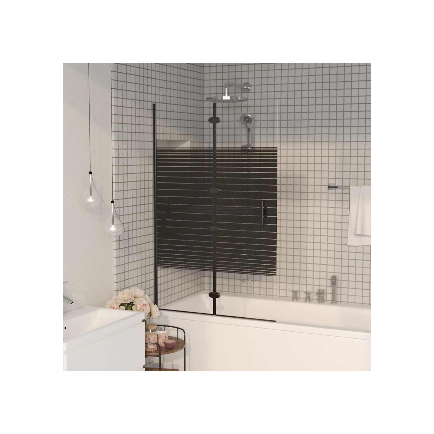 Cabine de douche pliable ESG 80x140 cm Noir