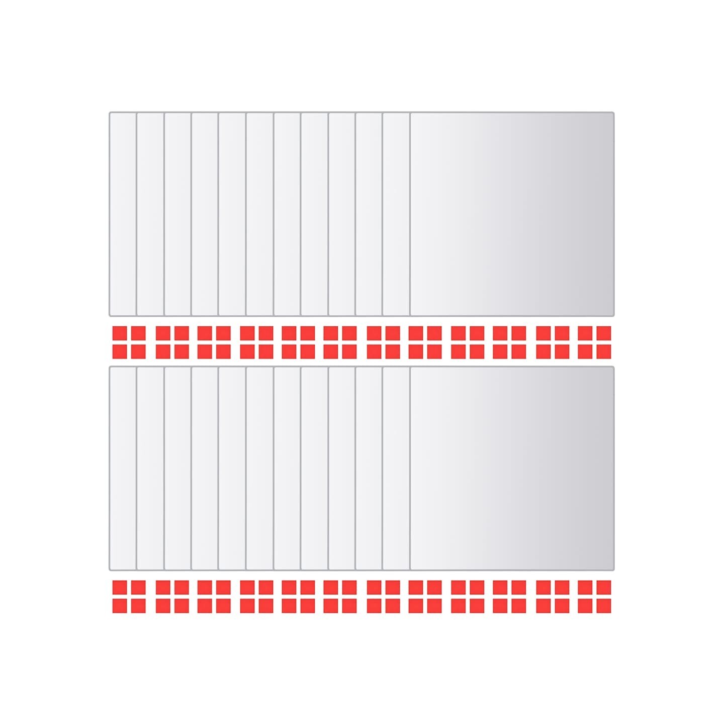 Carreau de miroir 24 pcs Carré Verre