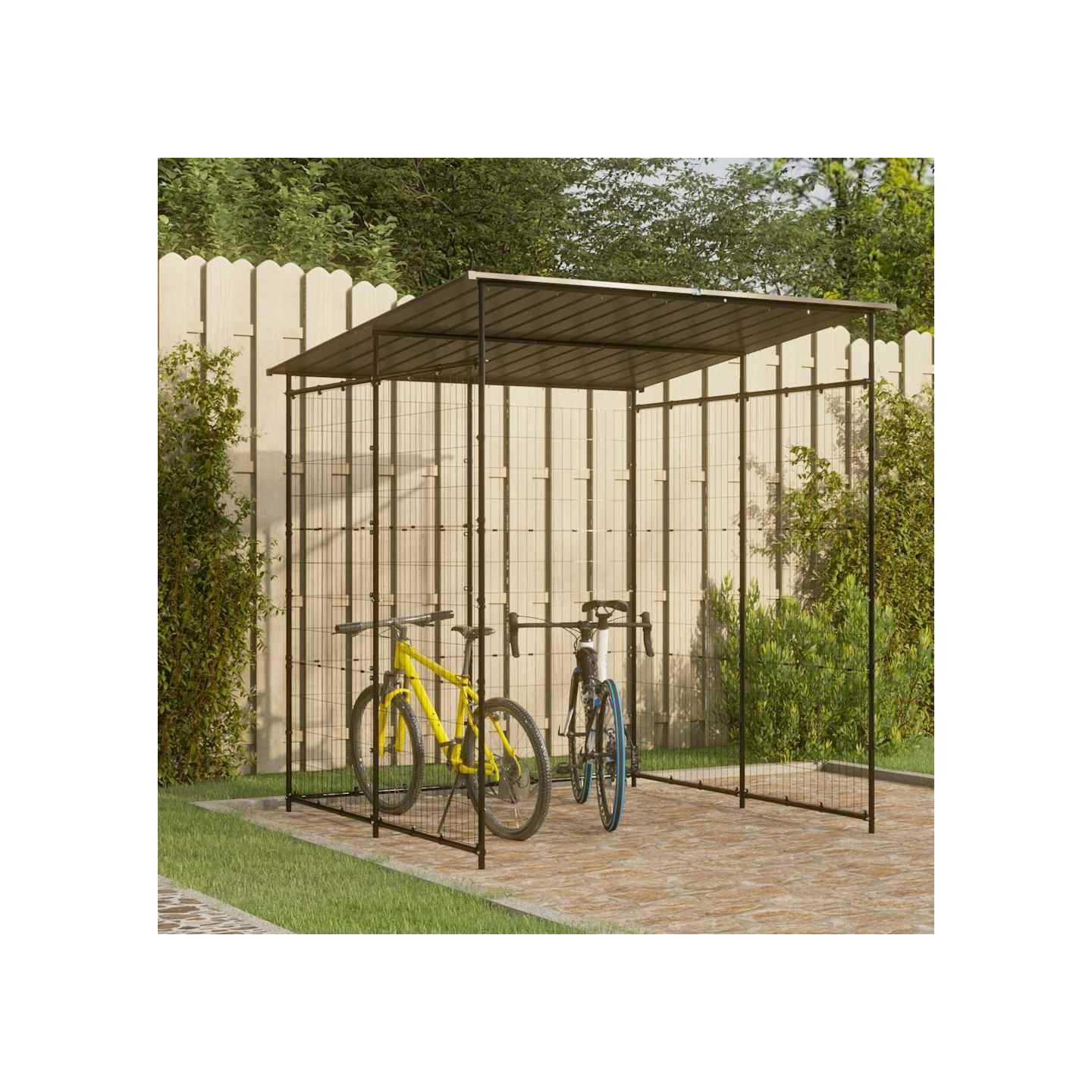 Abri à vélo 190x190x222 cm Acier Noir