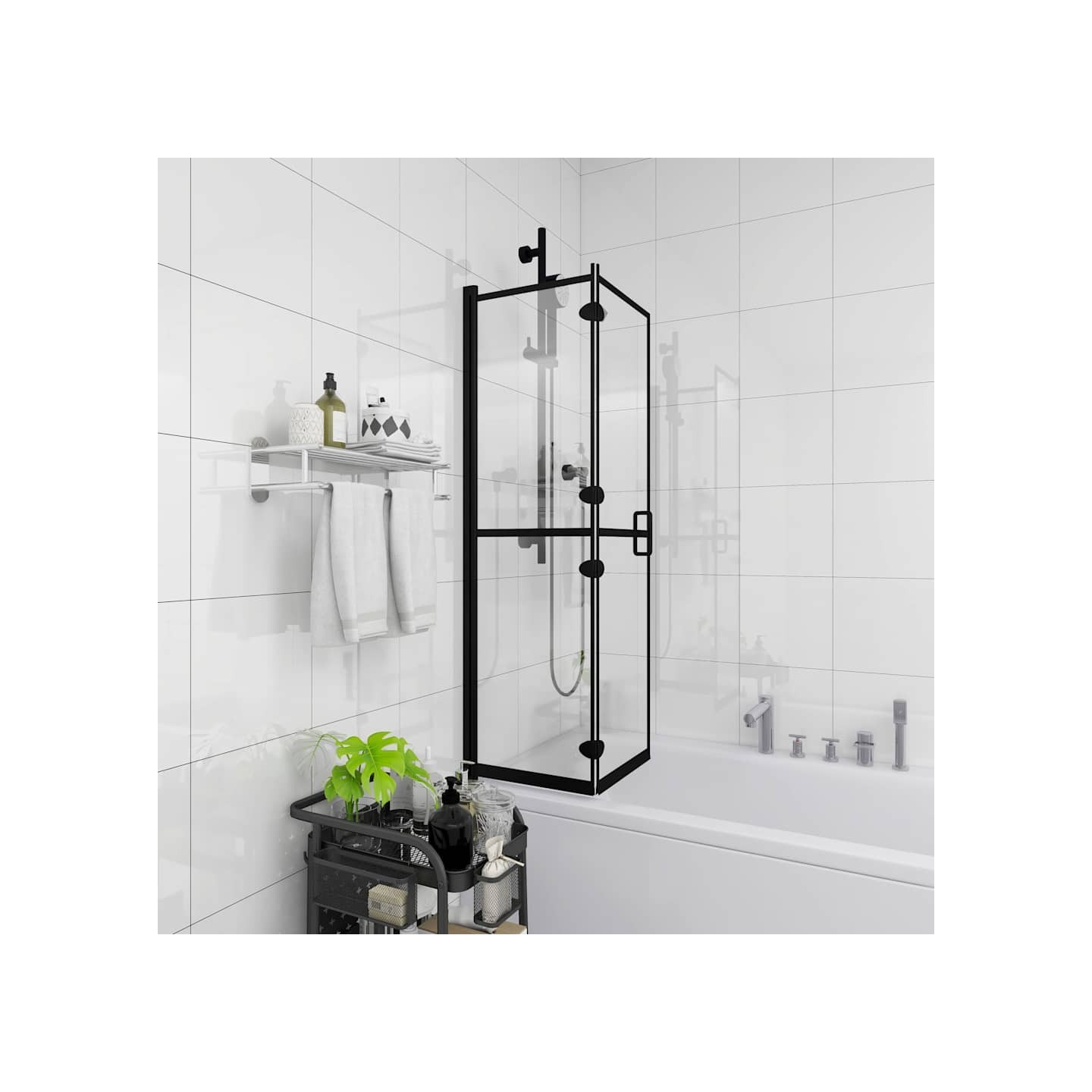 Cabine de douche pliable ESG 100x140 cm Noir