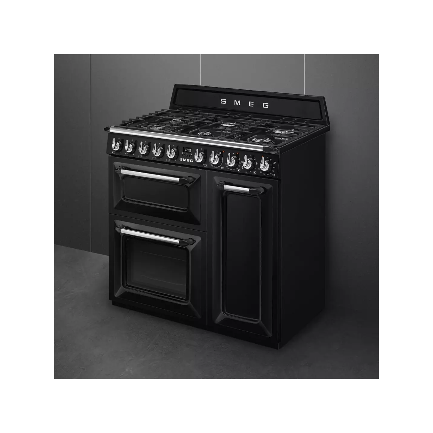 Piano de cuisson Smeg TR 93 BL Victoria 6 feux 3 fours | Nimestore