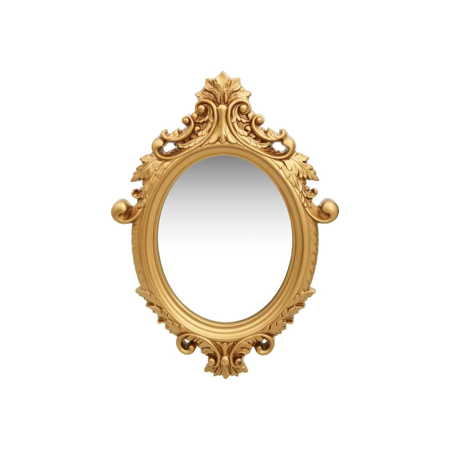 Miroir mural style château 56x76 cm Doré