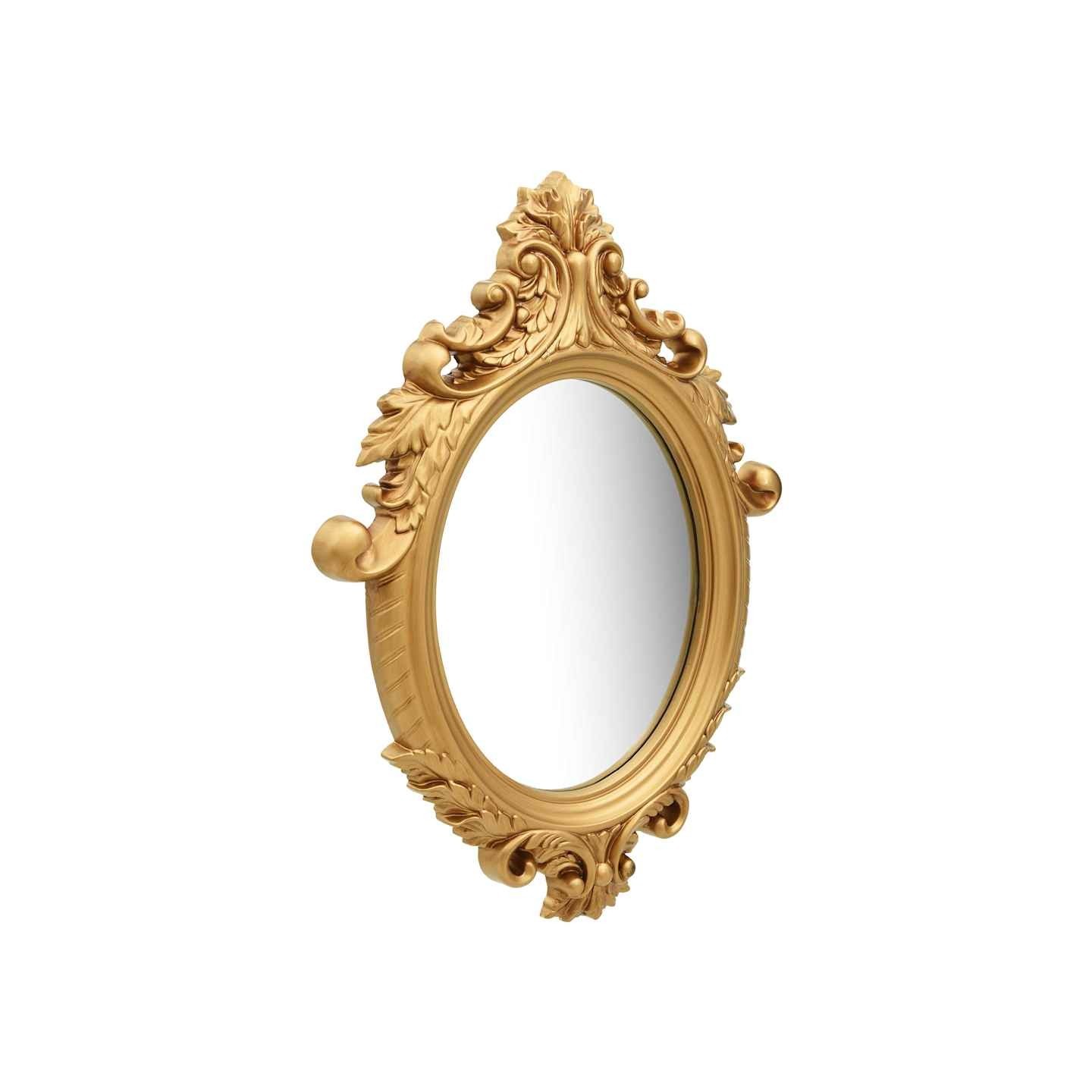 Miroir mural style château 56x76 cm Doré