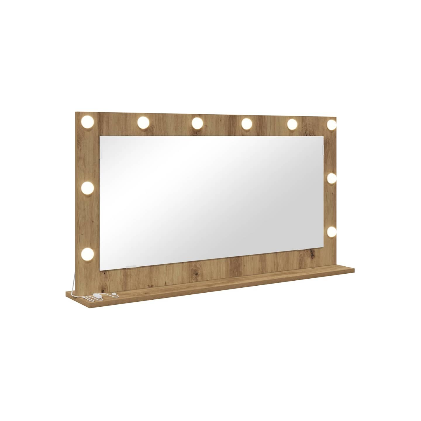 Miroir de vanité Chêne artisanal 100 x 55 x 18 cm Rectangulaire