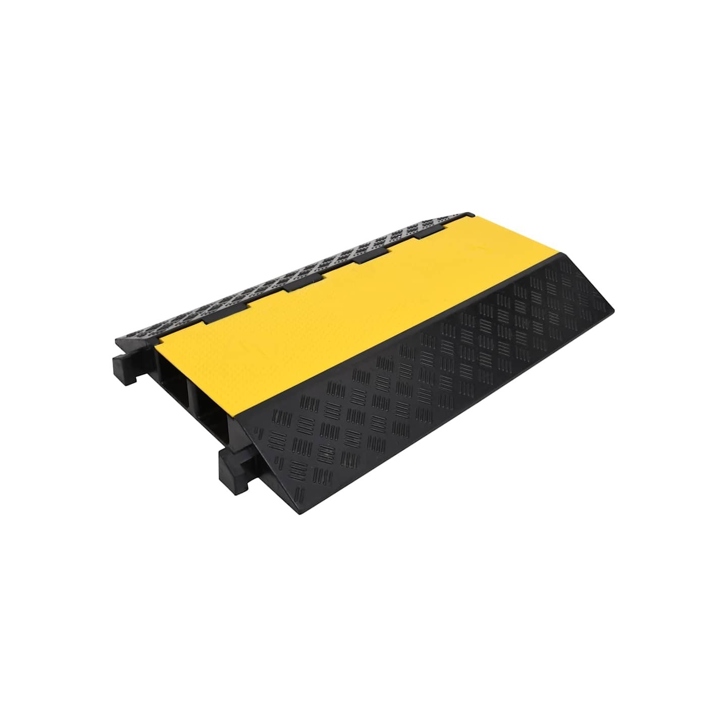 Rampe de protection de câble avec 2 canaux 90 cm caoutchouc