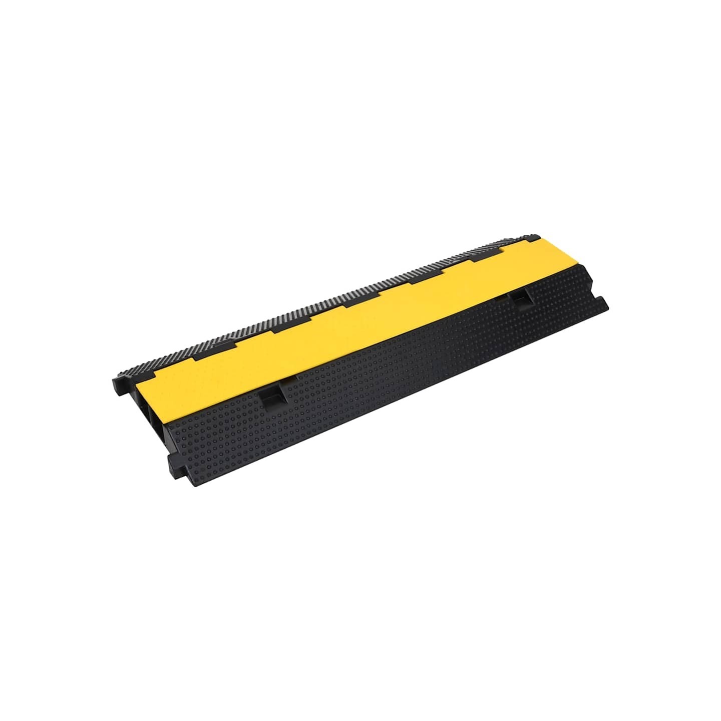 Rampe de protection de câble avec 2 canaux 100 cm caoutchouc