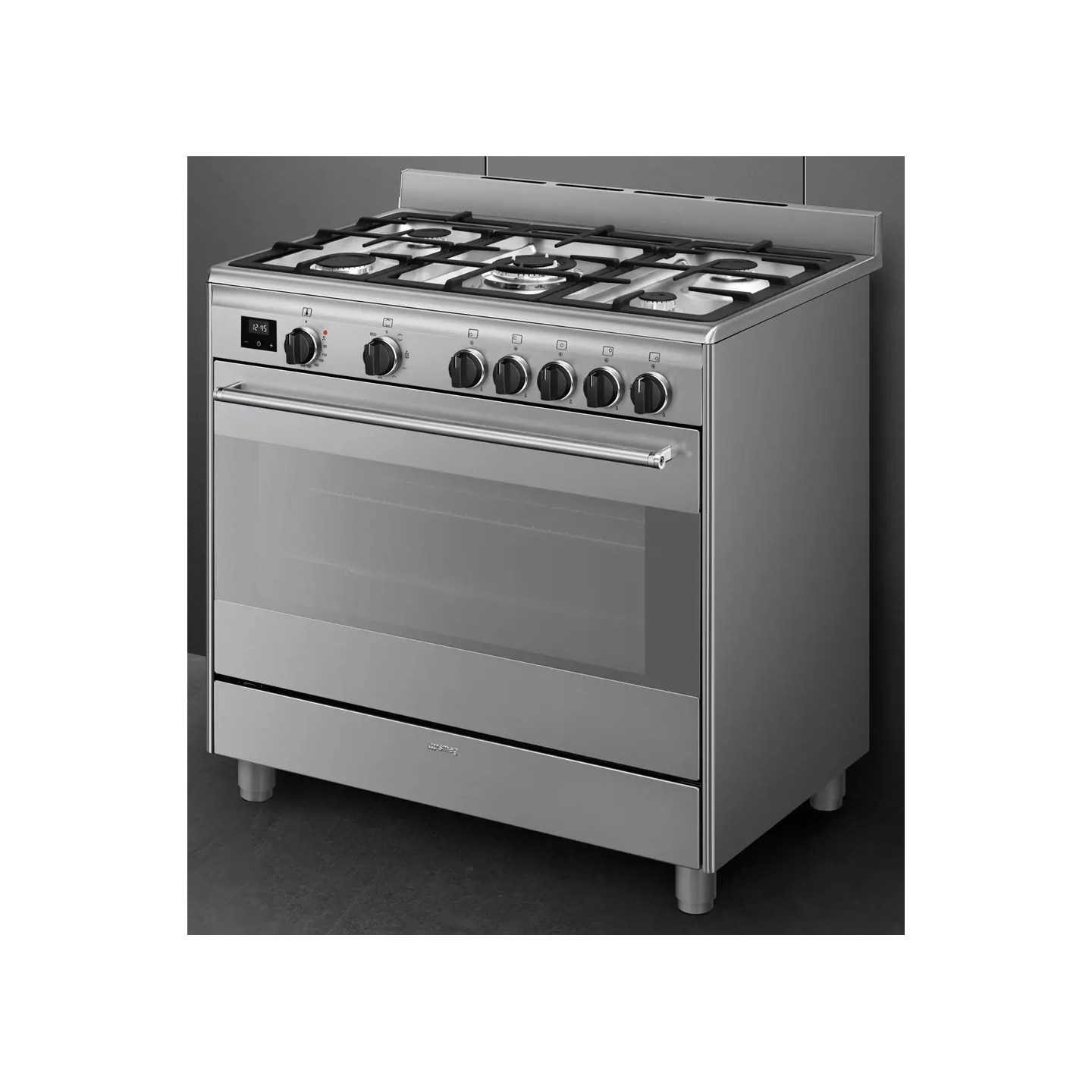 Piano de cuisson Smeg BG91X2 inox 5 feux four 115 L | Nimestore