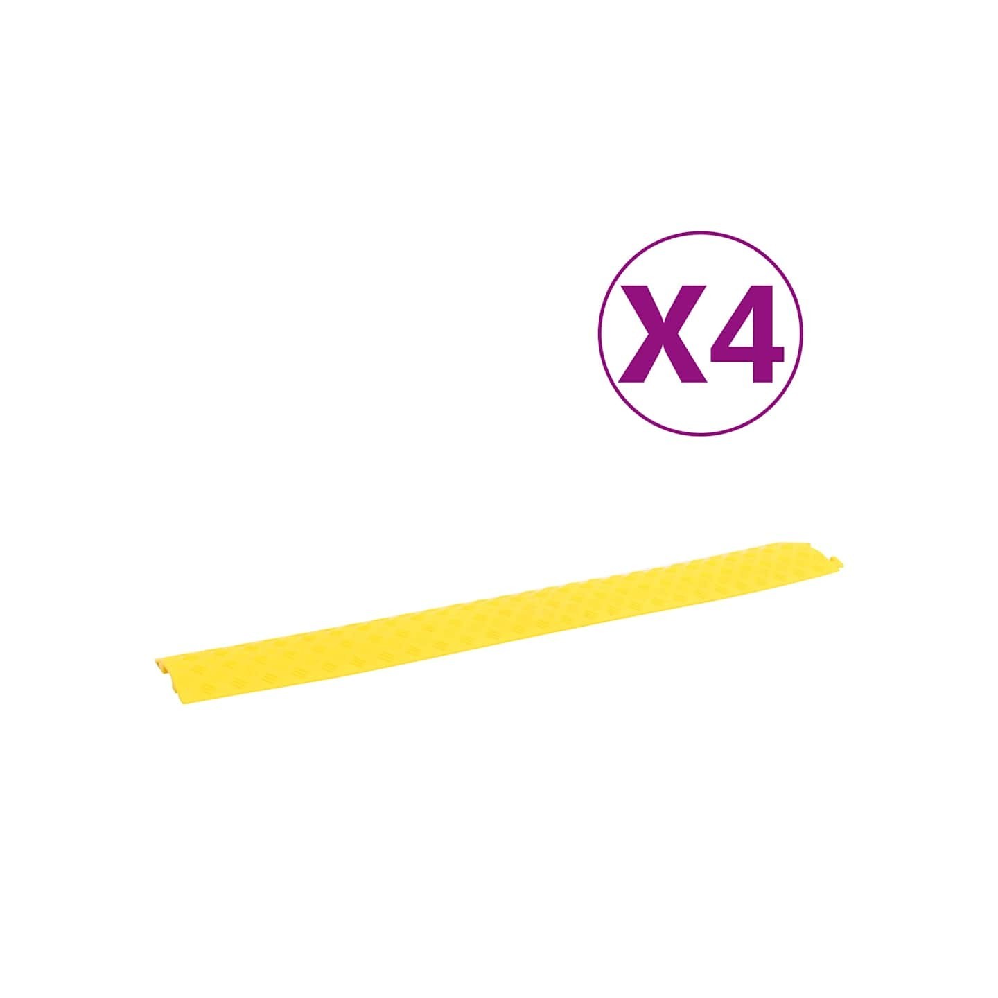 Rampes de protection de câble 4 pcs 98,5 cm Jaune