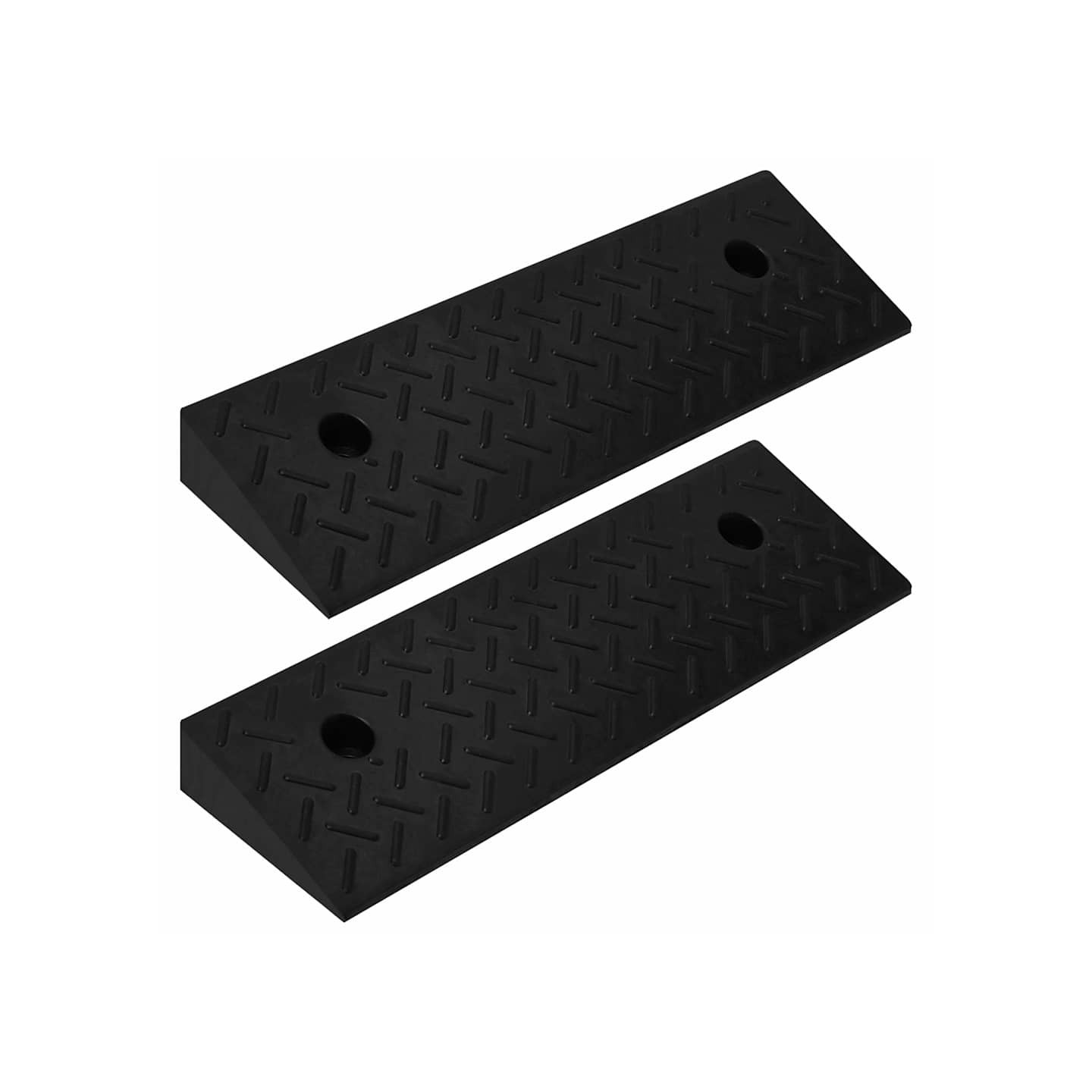 Rampes de bordure 2 pcs 50x17,5x5 cm Caoutchouc