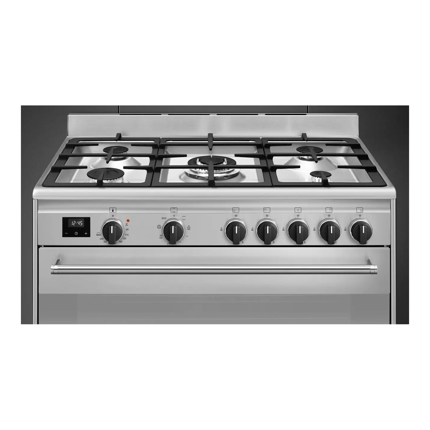 Piano de cuisson Smeg BG91X2 inox 5 feux four 115 L | Nimestore