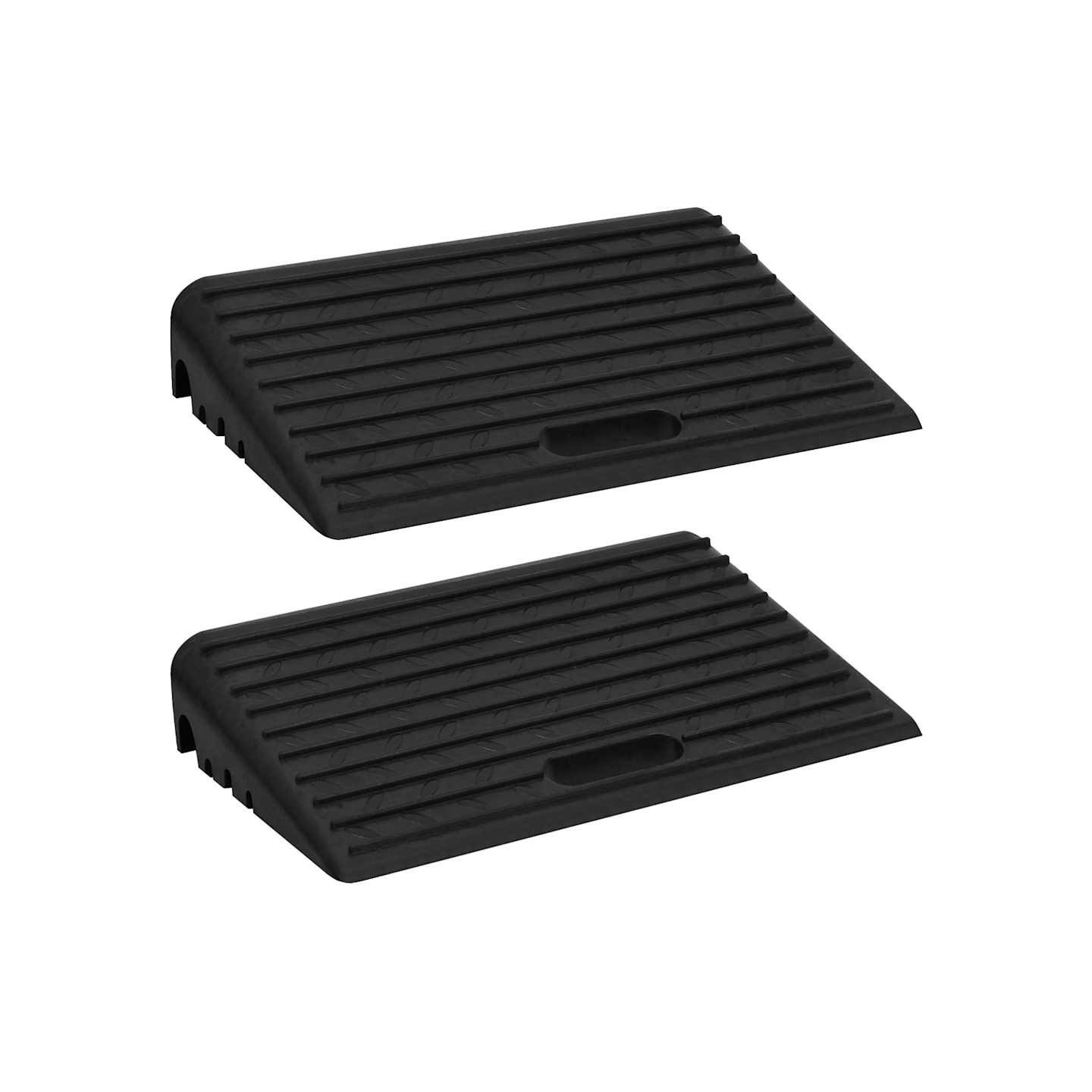 Rampes de bordure 2 pcs 50x30x11 cm Caoutchouc