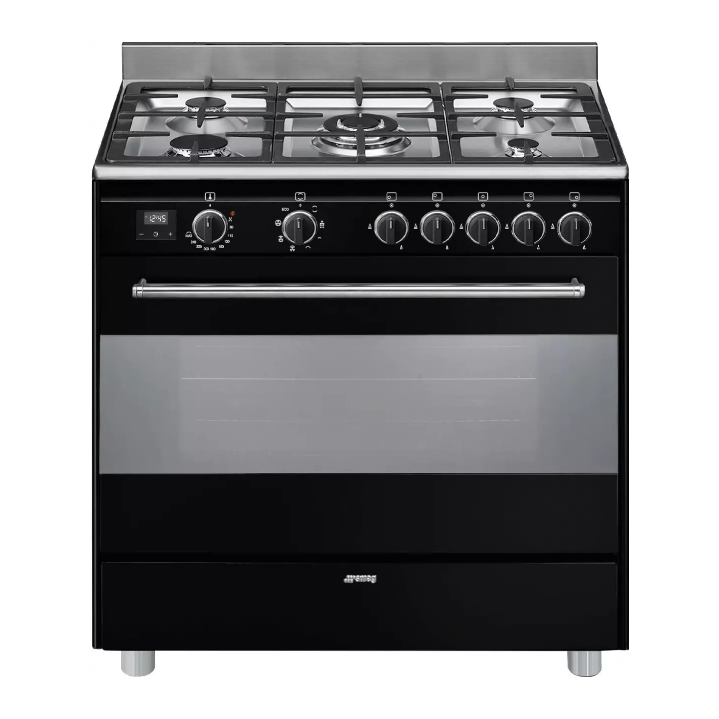 Piano de cuisson Smeg BG91N2 noir 5 feux four 115 L | Nimestore