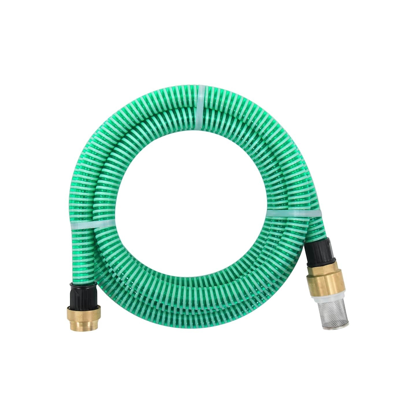 Tuyau d'aspiration avec raccords en laiton vert 1,1" 15 m PVC