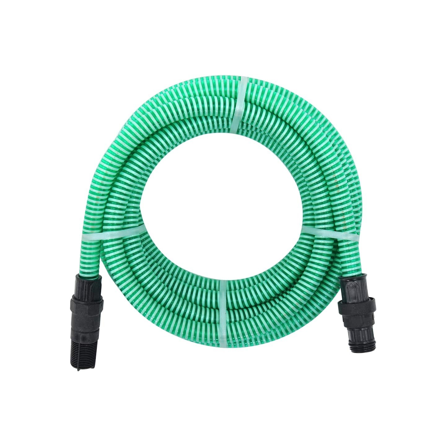 Tuyau d'aspiration avec raccords en PVC vert 1" 7 m PVC