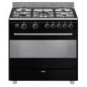 Piano de cuisson Smeg BG91N2 noir 5 feux four 115 L | Nimestore