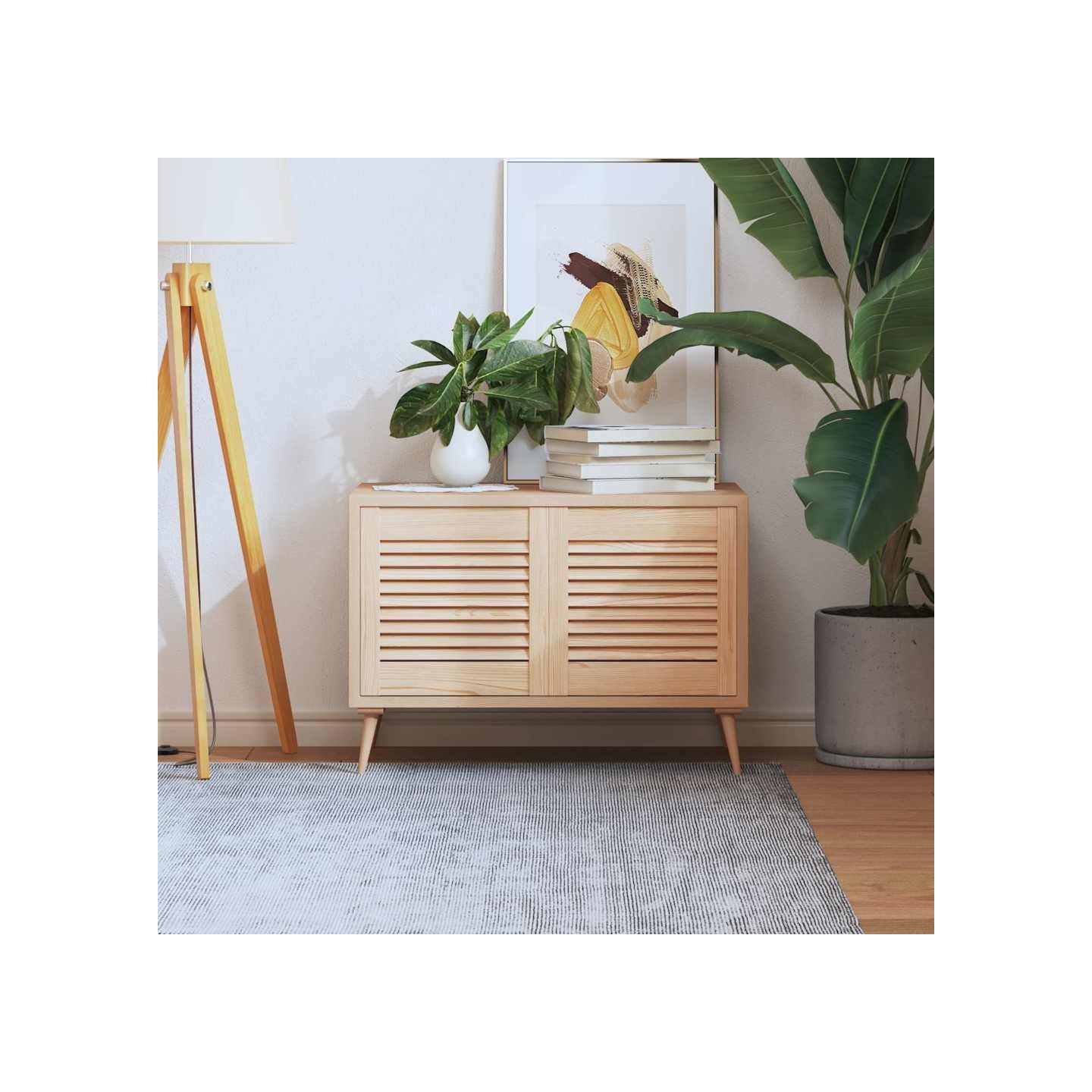 Portes d'armoire à persiennes 2 pcs 39,5x39,4 cm pin massif