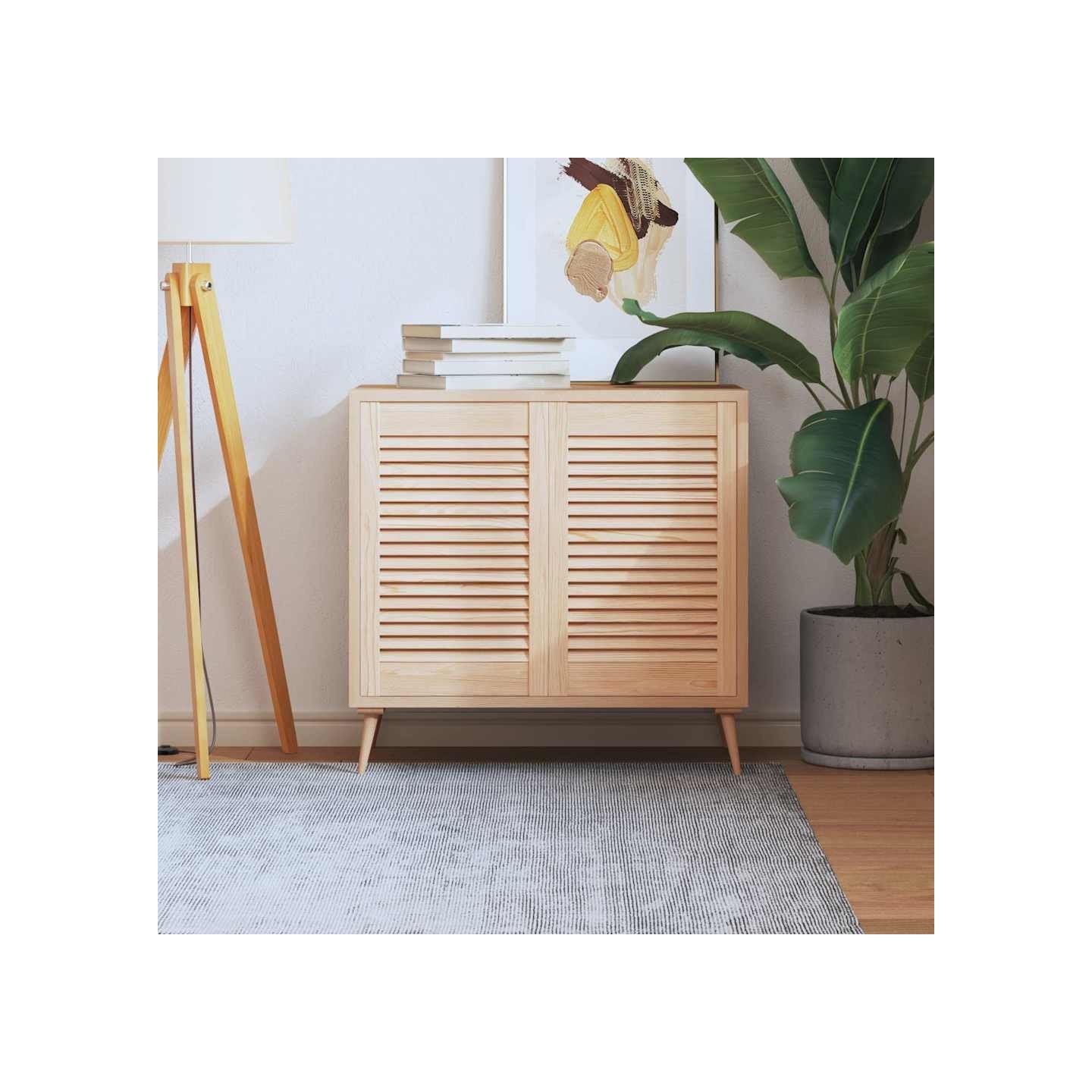 Portes d'armoire à persiennes 2 pcs 61,5x39,4 cm pin massif