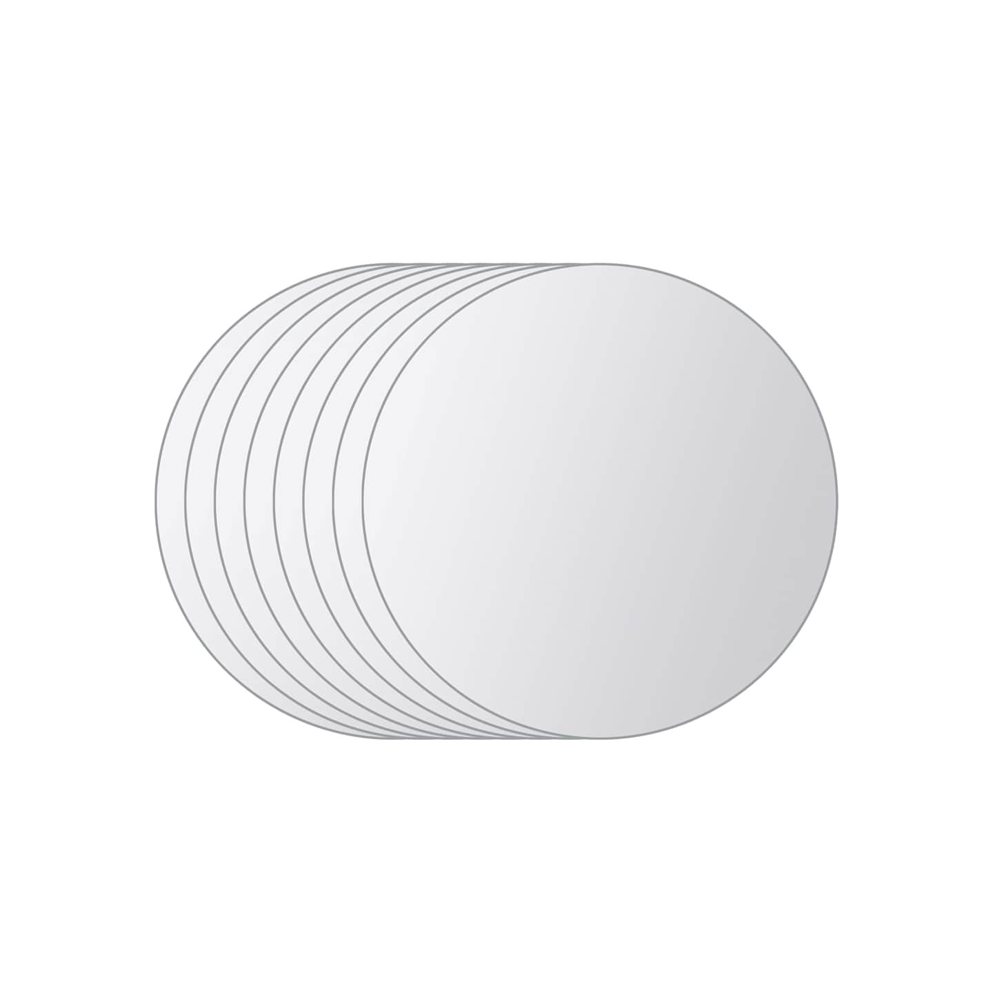 Carreau de miroir 8 pcs Rond Verre