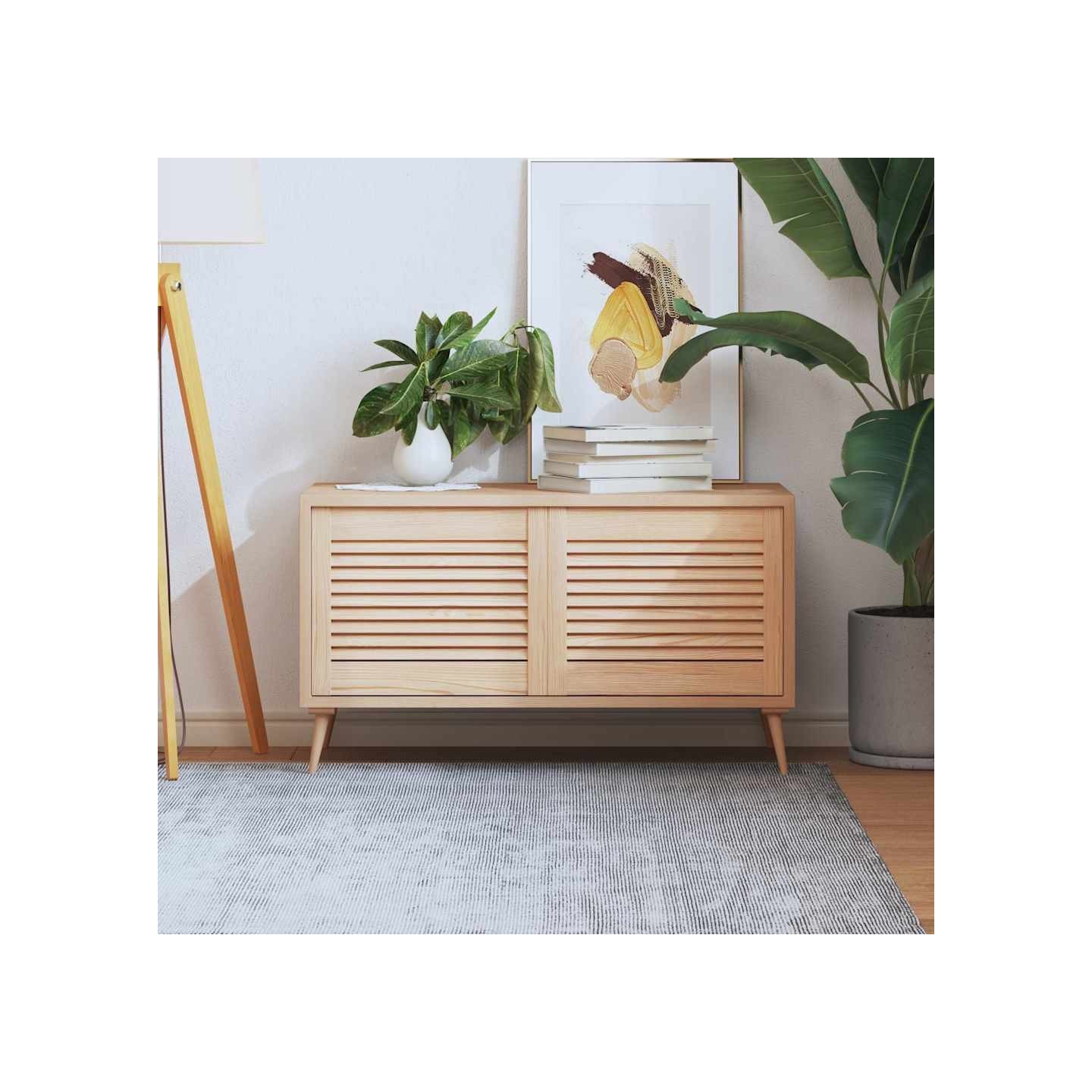 Portes d'armoire à persiennes 2 pcs 39,5x49,4 cm pin massif