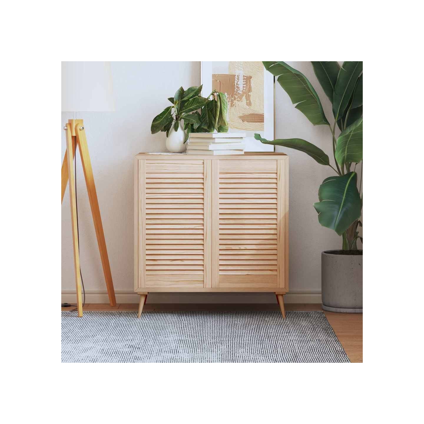 Portes d'armoire à persiennes 2pcs 69x39,4cm bois de pin massif