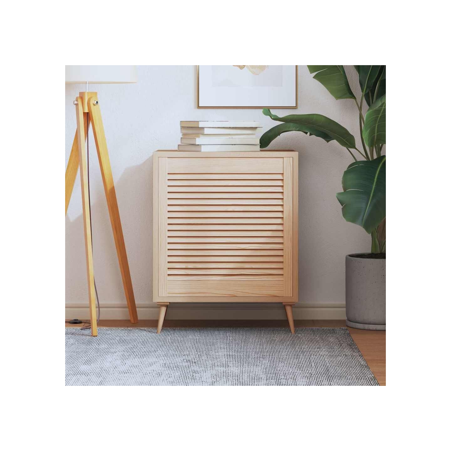 Porte d'armoire à persiennes 61,5x59,4 cm bois de pin massif