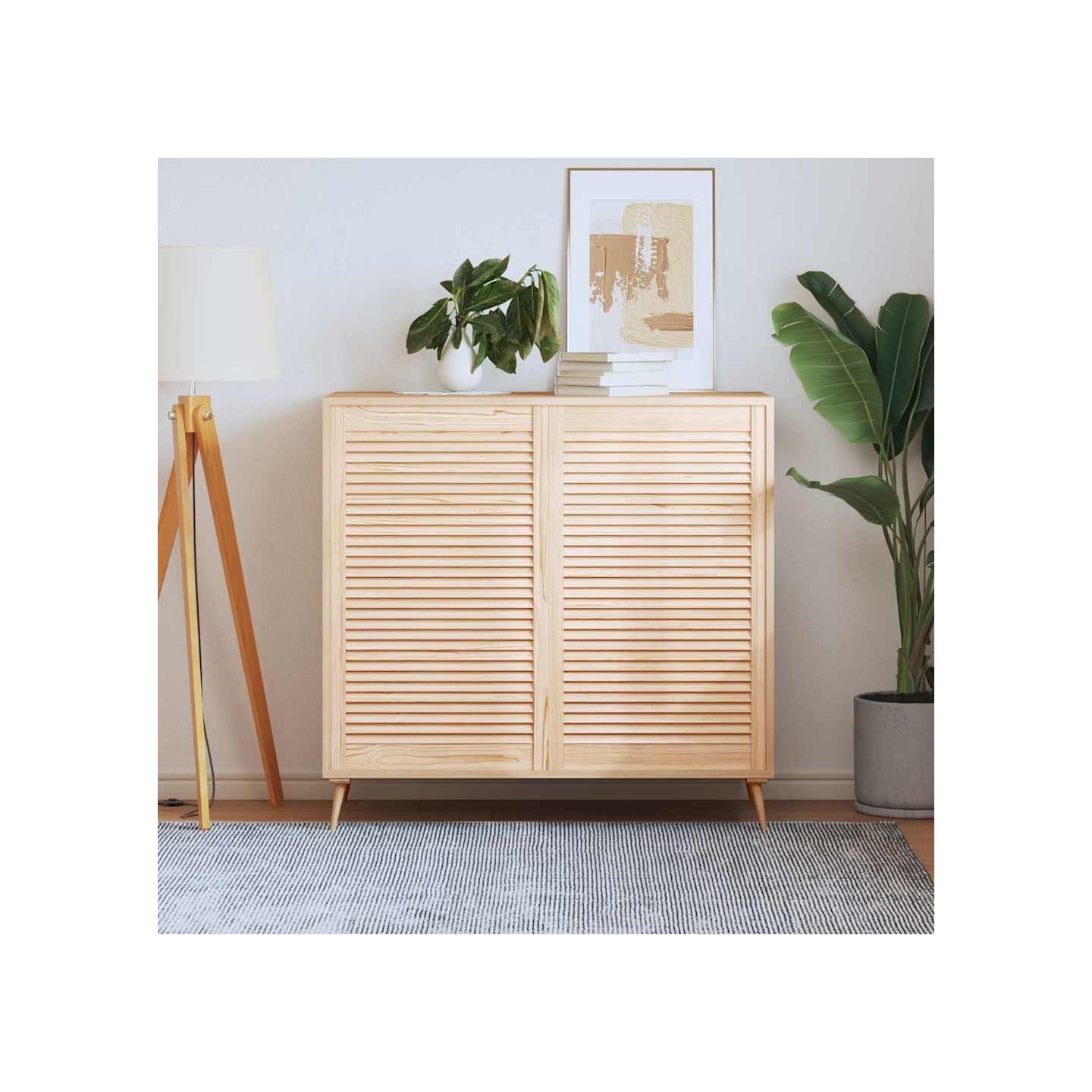 Portes d'armoire à persiennes 2 pcs 99,3x59,4 cm pin massif