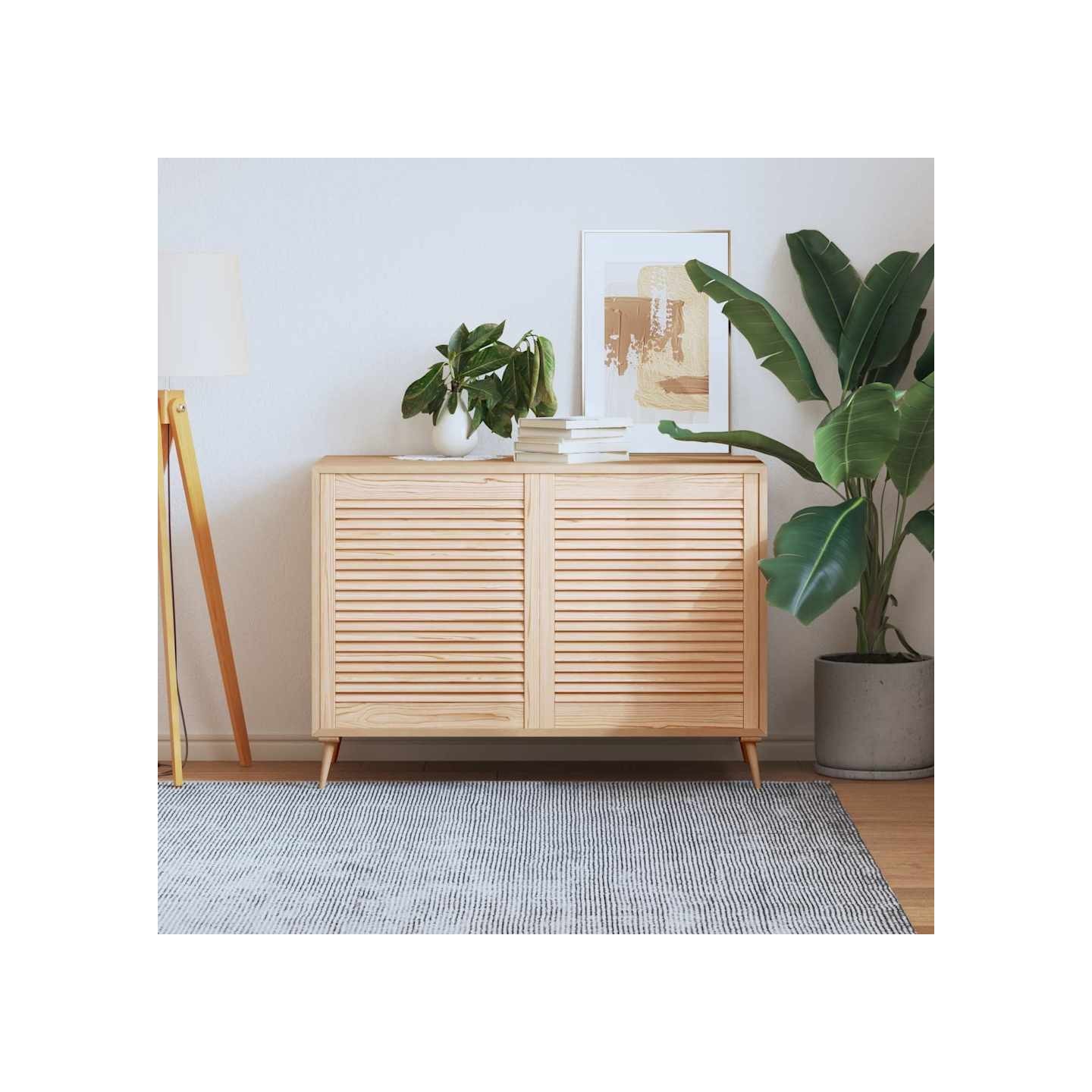 Portes d'armoire à persiennes 2pcs 69x59,4cm bois de pin massif