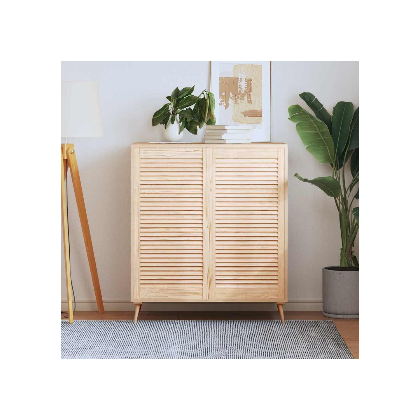 Portes d'armoire à persiennes 2 pcs 99,3x49,4 cm pin massif
