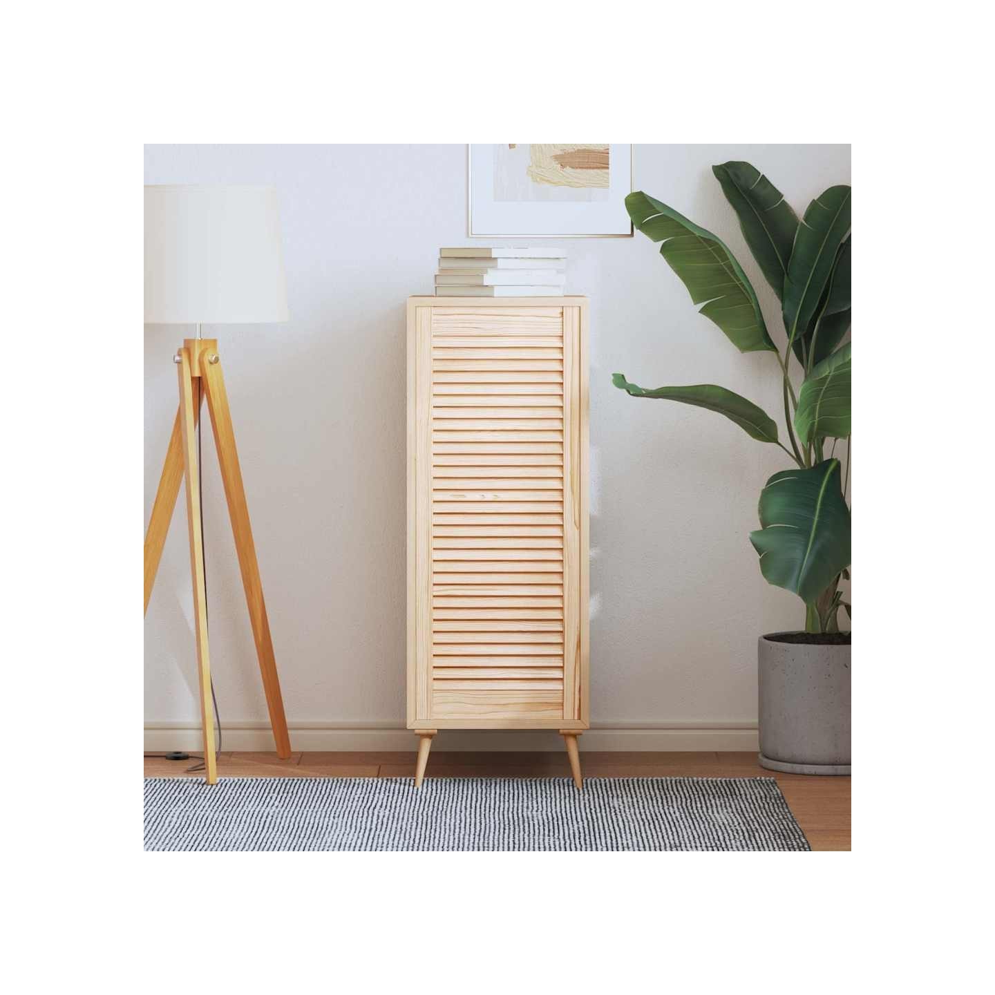 Porte d'armoire à persiennes 99,3x39,4 cm bois de pin massif