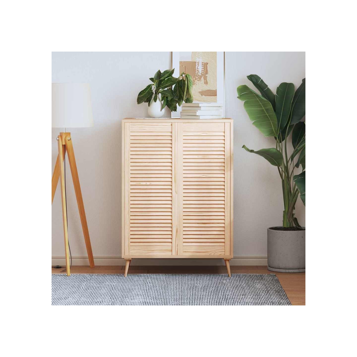 Portes d'armoire à persiennes 2 pcs 99,3x39,4 cm pin massif