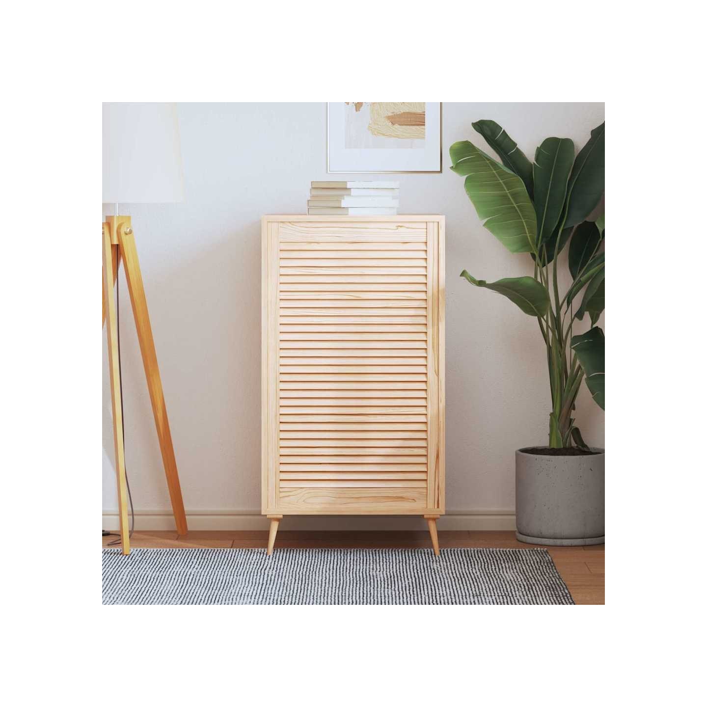 Porte d'armoire à persiennes 99,3x59,4 cm bois de pin massif