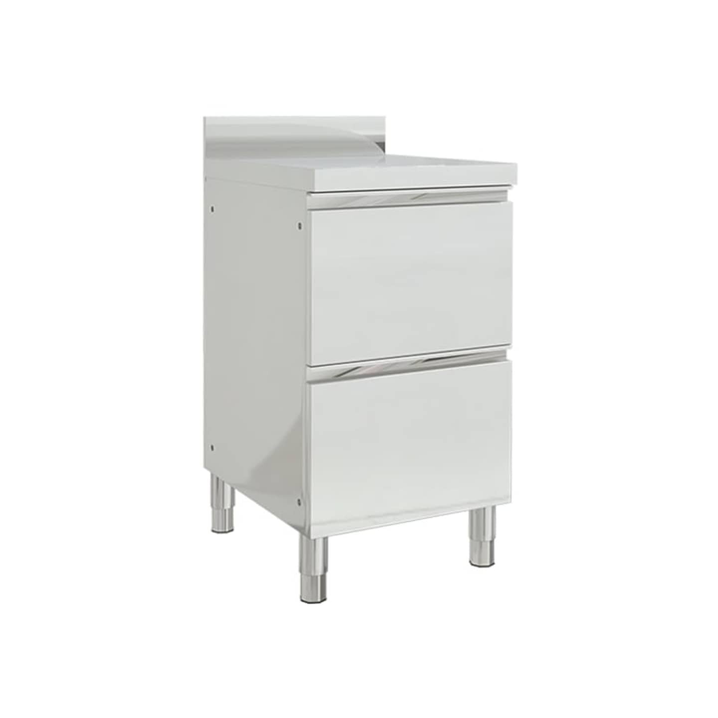 Armoire de cuisine commerciale avec 2 tiroirs 50 x 60 x 96 cm