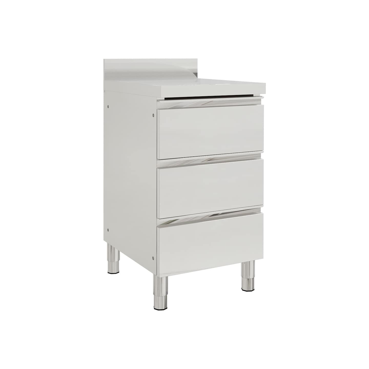 Armoire de cuisine commerciale avec 3 tiroirs 50 x 60 x 96 cm