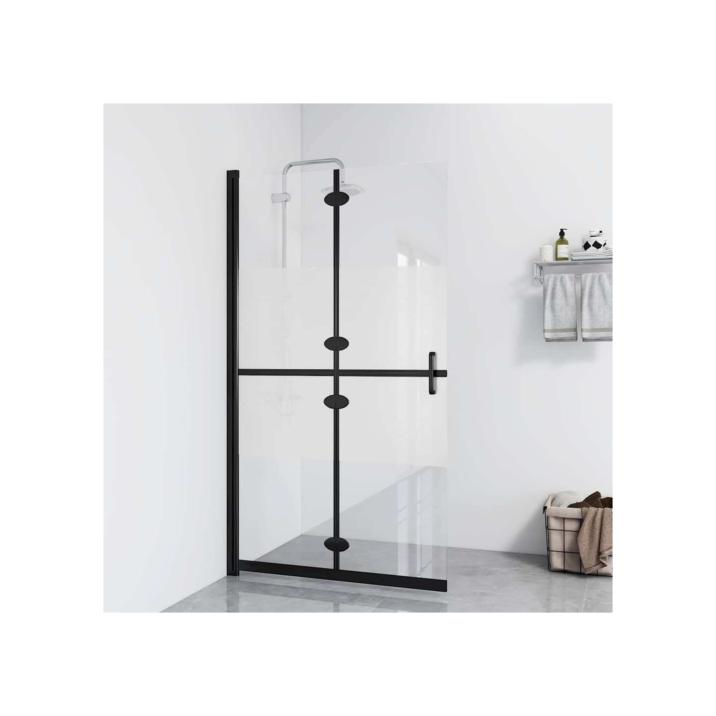 Paroi de douche pliable Verre ESG demi-dépoli 70x190 cm