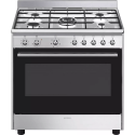 Piano de cuisson Smeg CX90GM inox 5 feux four 115 L | Nimestore
