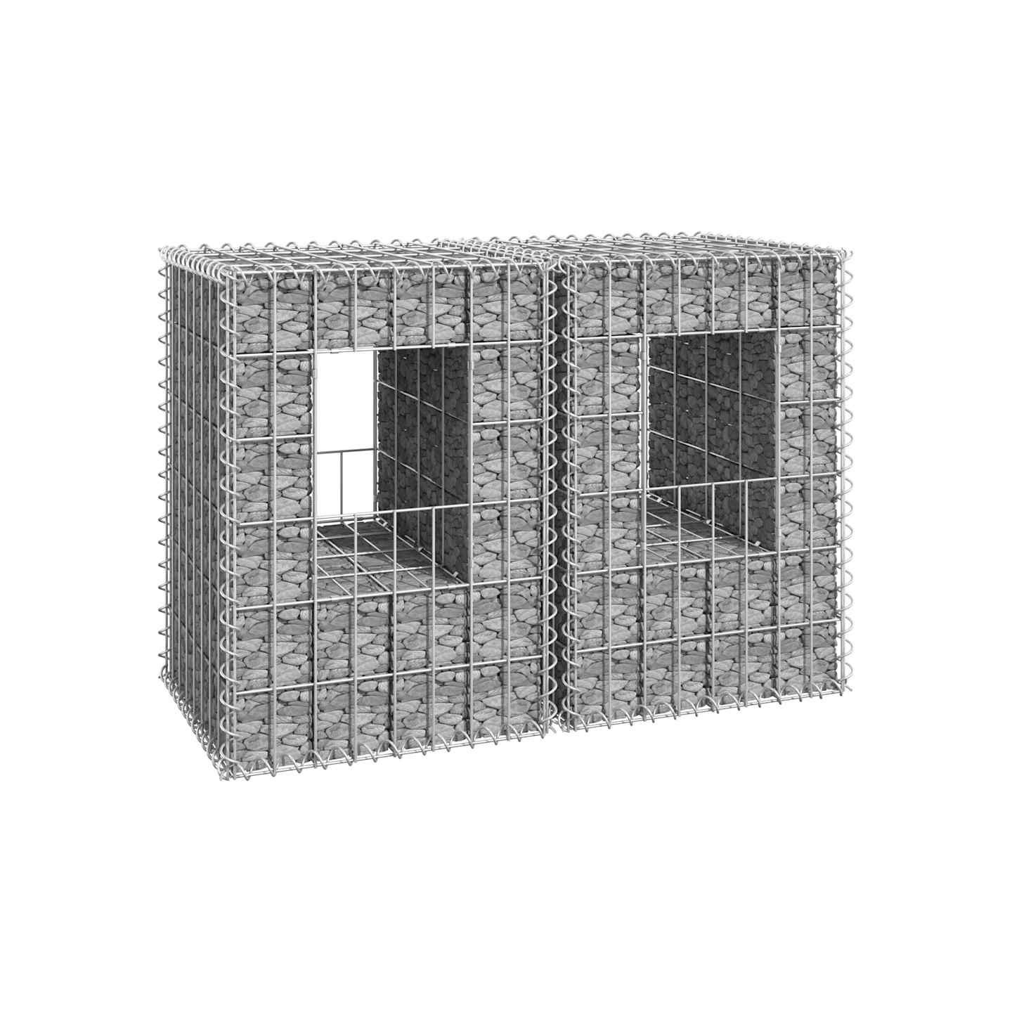 Poteaux à panier de gabion 2 pcs 40x40x60 cm Fer
