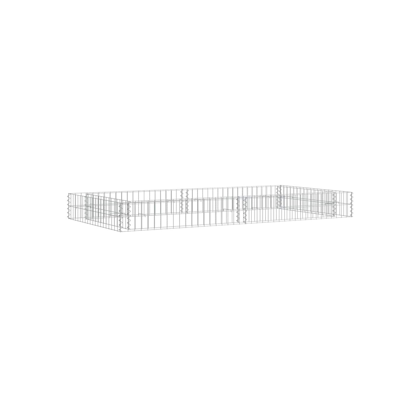 Lit surélevé à gabion Acier galvanisé 200x100x20 cm