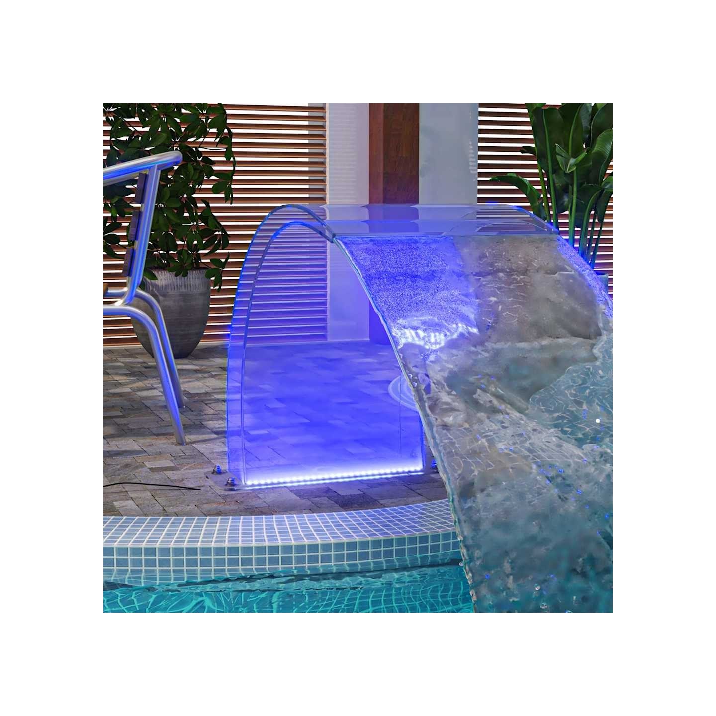 Fontaine de piscine avec LED RVB Acrylique 50 cm