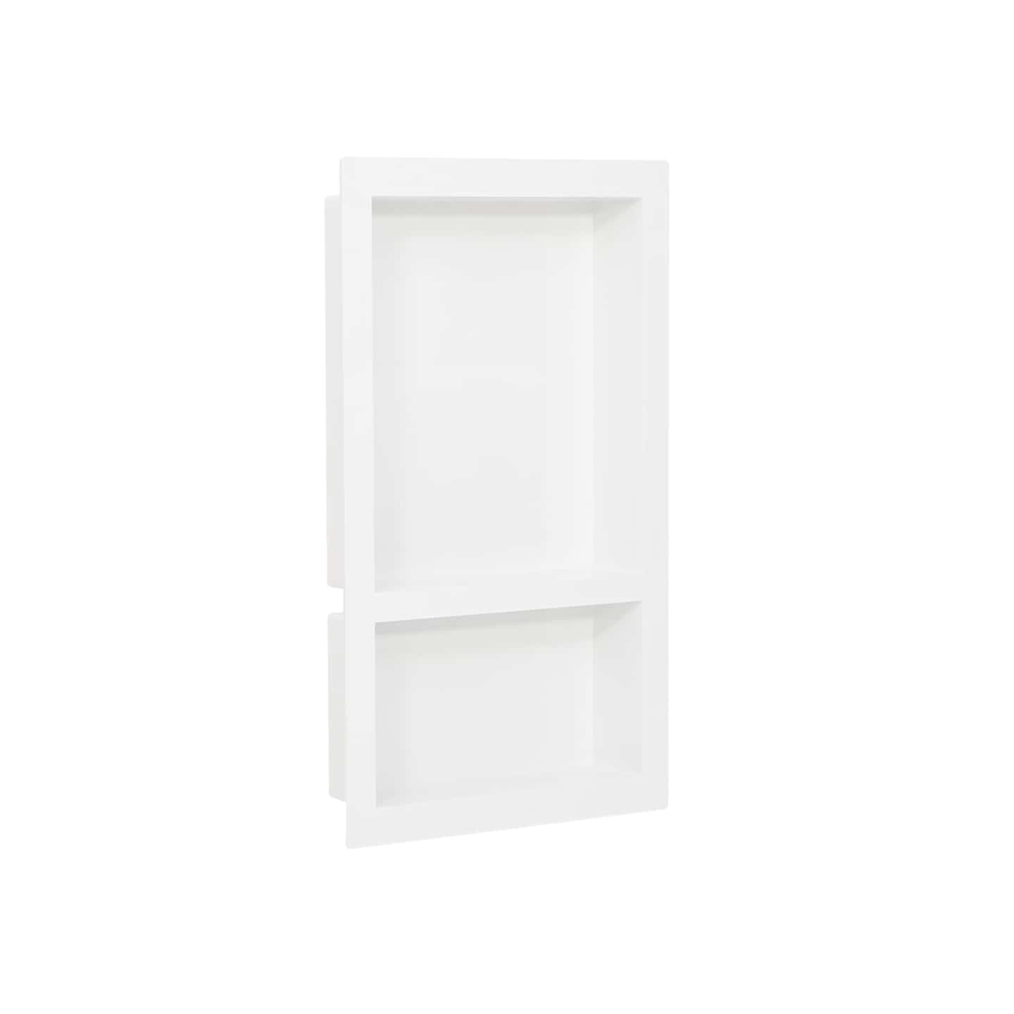 Niche de douche avec 2 compartiments Blanc brillant 41x69x9 cm