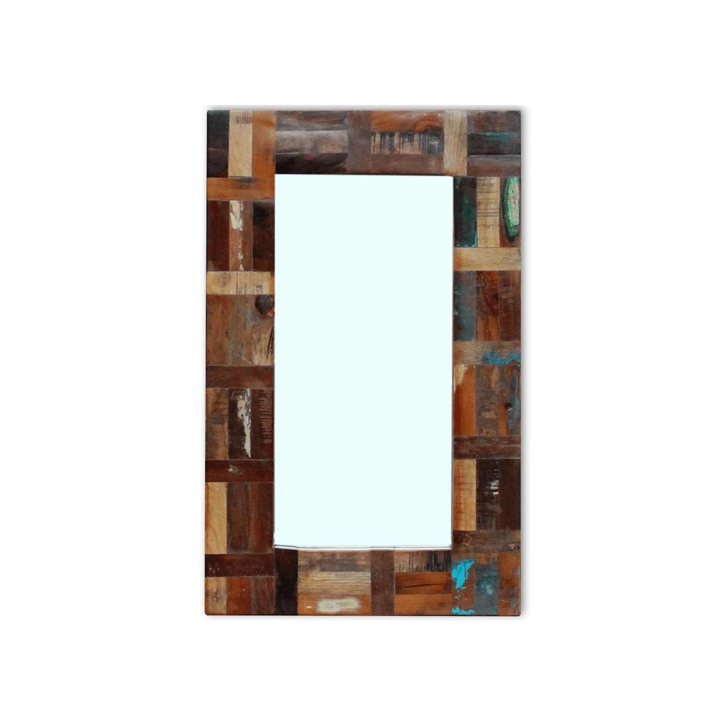 Miroir Bois de récupération massif 80x50 cm