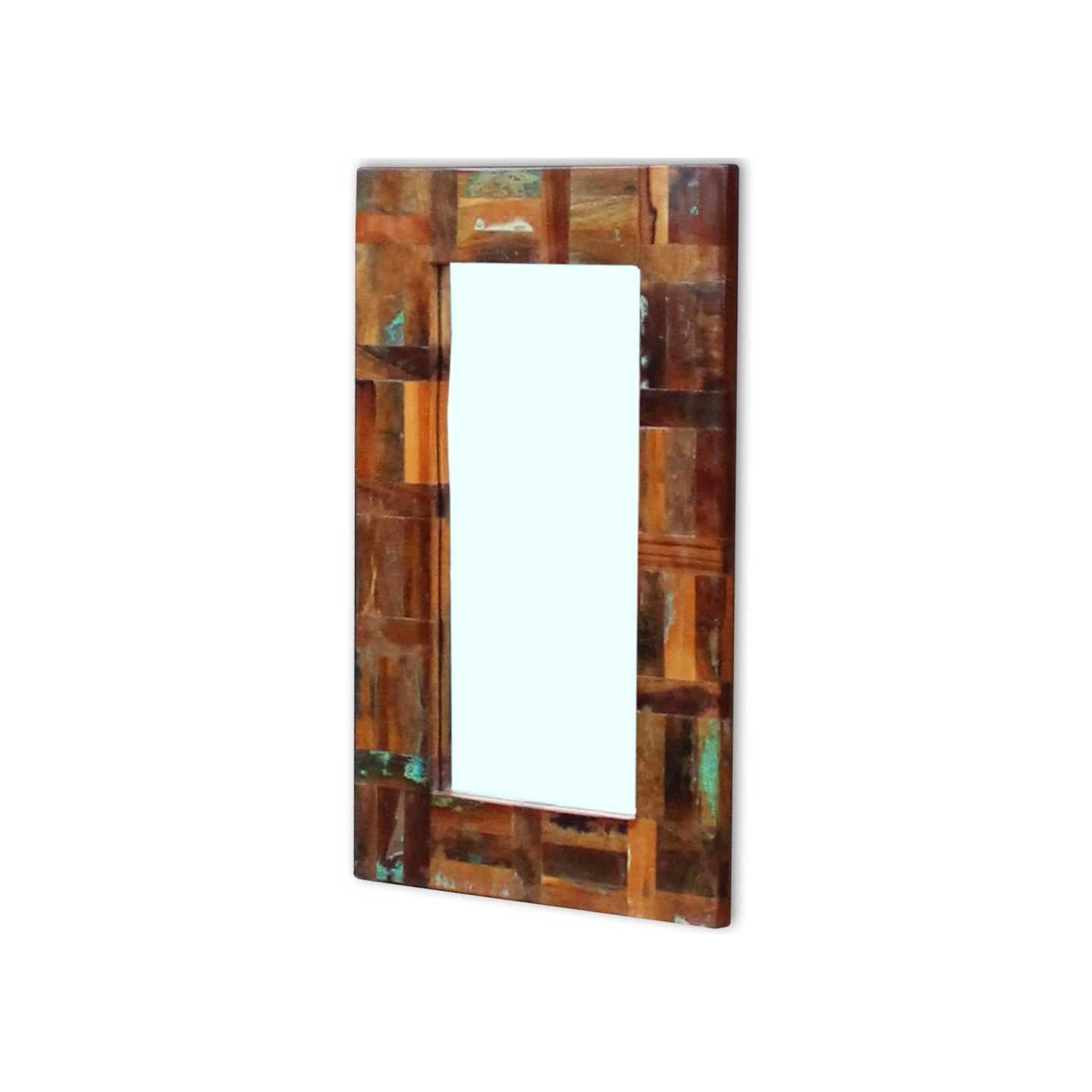 Miroir Bois de récupération massif 80x50 cm