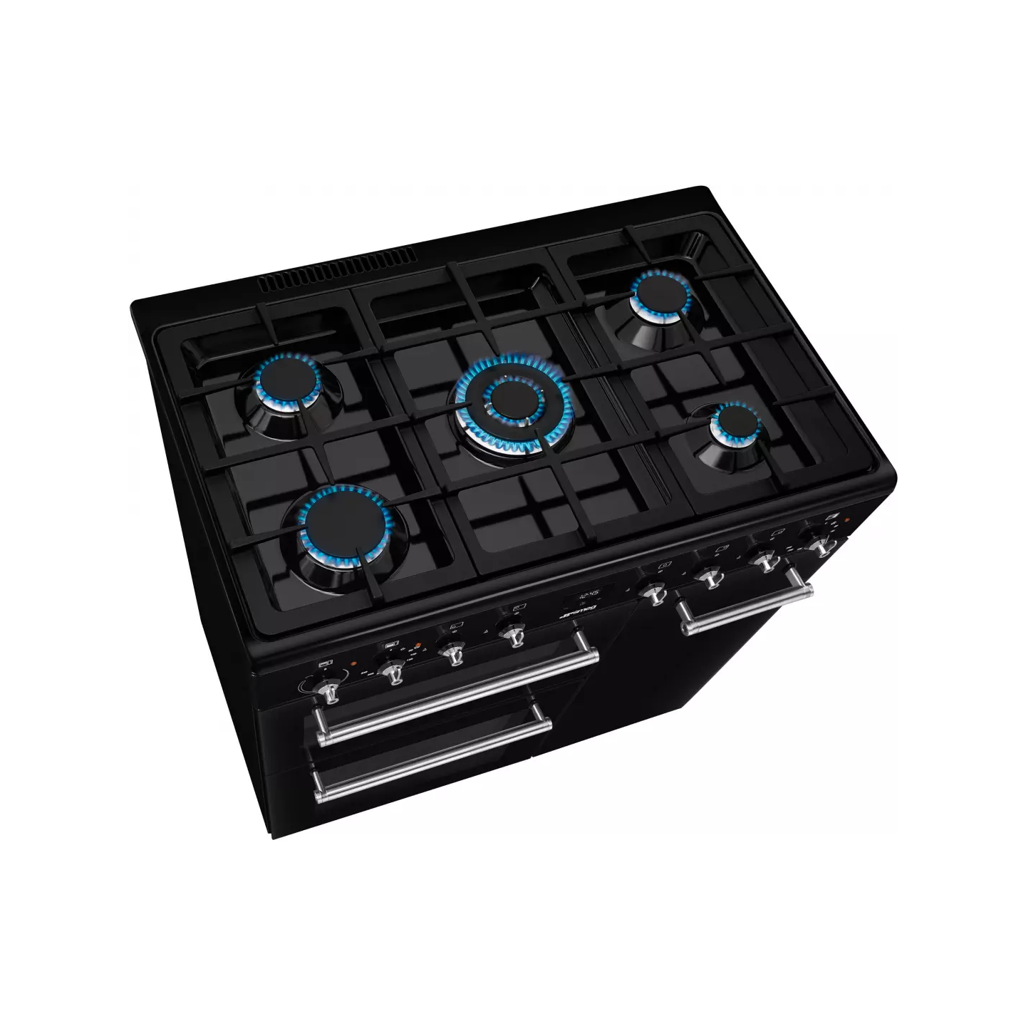 Piano de cuisson Smeg CX93GMBL noir 5 feux 3 fours | Nimestore
