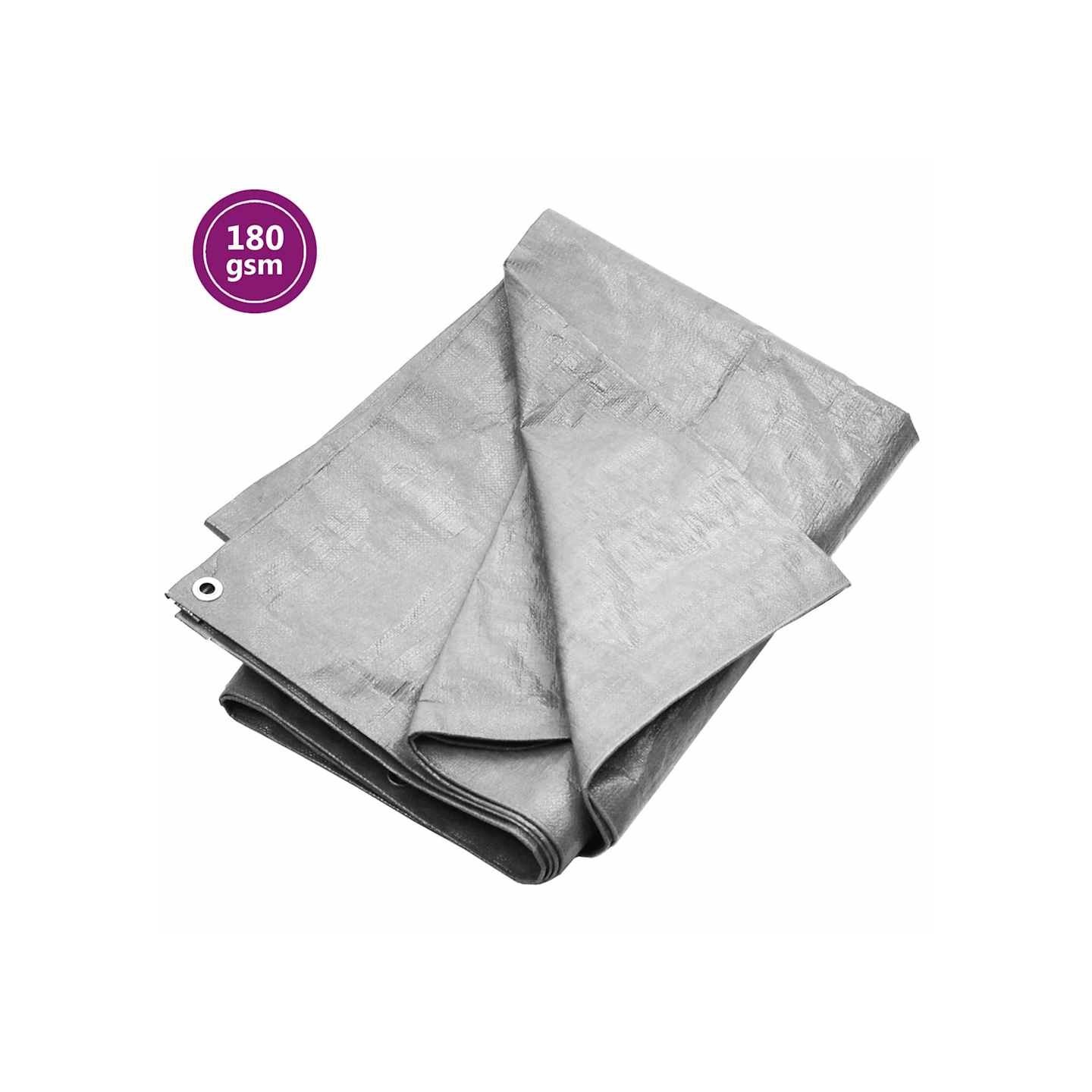 Bâche 180 g/m² 3x3 m Gris PEHD