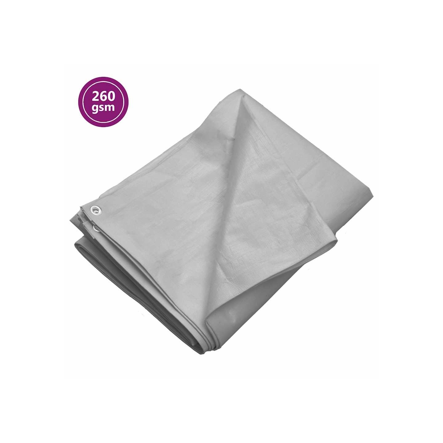 Bâche 260 g/m² 4x5 m Gris PEHD