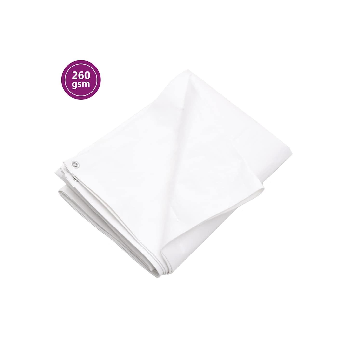 Bâche 260 g/m² 8x10 m Blanc PEHD