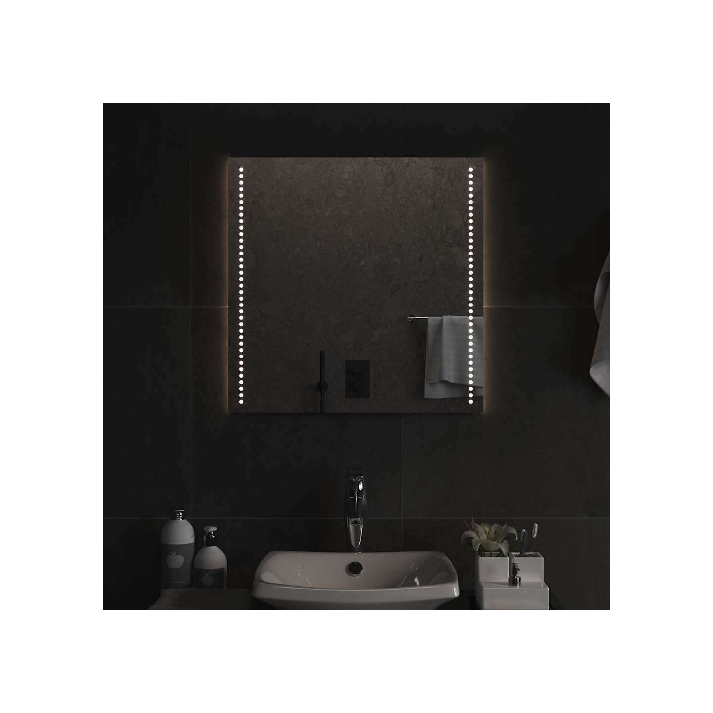 Miroir de salle de bain à LED 60x60 cm