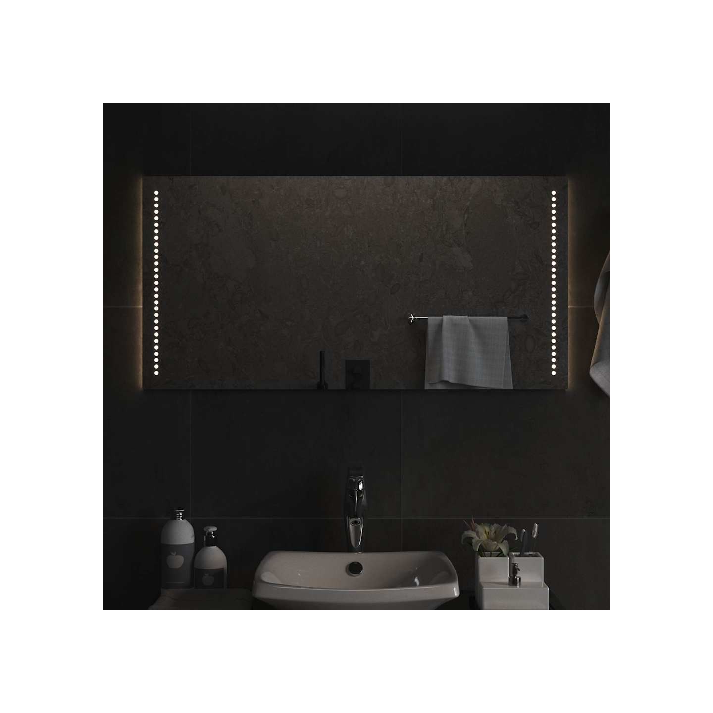 Miroir de salle de bain à LED 100x50 cm